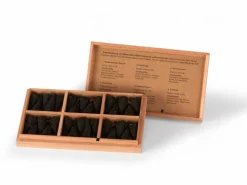 Grüne Erde Räucherkegel Heilige Zeiten im Holzkistchen, 6 x 5 Räucherkegel