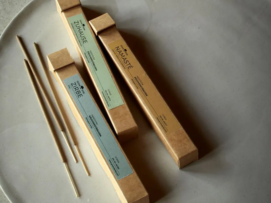 Grüne Erde Räucherstäbchen Namastè, 12 Stück