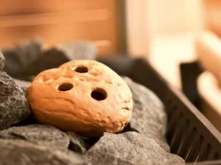 Grüne Erde Saunastein aus Terrakotta, 10 x 10 x 5,5 cm