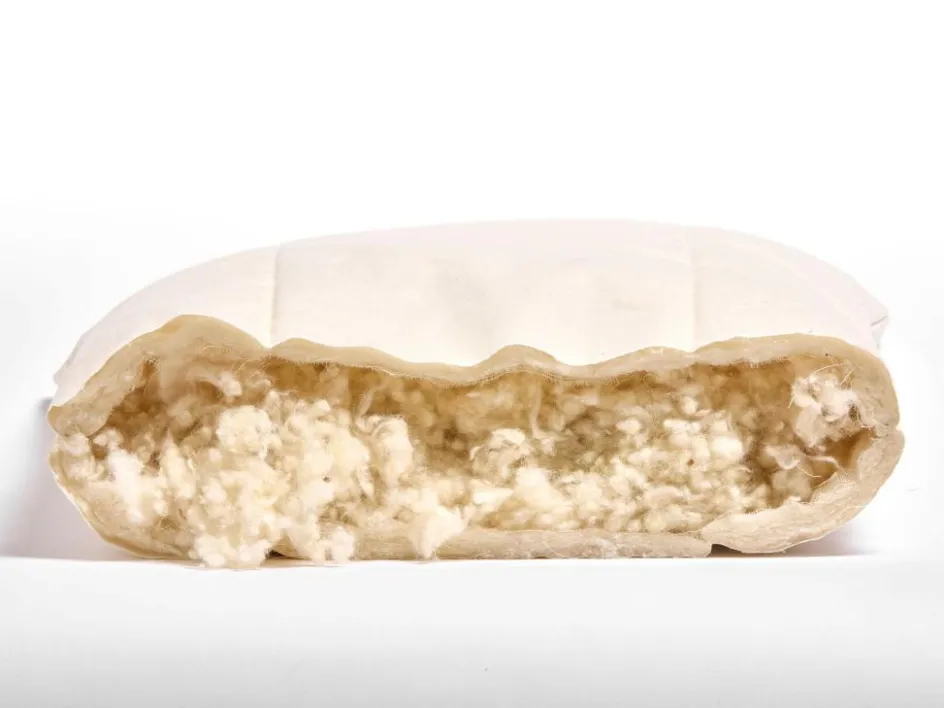 Grüne Erde Schlafkissen Baumwolle kbA, Schurwolle/Kapok, niedrig, 40 x 60 cm