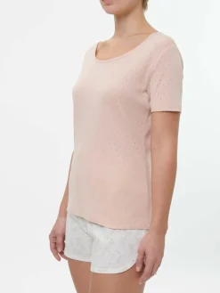 Grüne Erde Schlafshirt Kurzarm aus Bio-Baumwolle, , S; GOTS