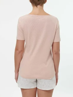 Grüne Erde Schlafshirt Kurzarm aus Bio-Baumwolle, , S; GOTS