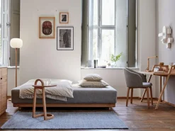 Grüne Erde Schlafsofa Nebo B200 x T108 x H72, Sitzhöhe 42cm/Sitztiefe 85cm, inkl. 2 Kissen (80 x 55cm), Wollstoff Tano Natur (79),