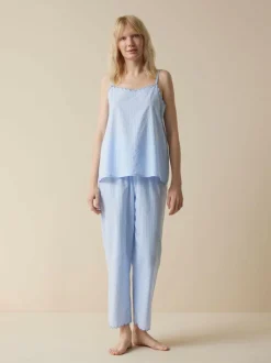 Grüne Erde Schlaftop aus Bio-Baumwolle, 93 himmelblau, S, GOTS