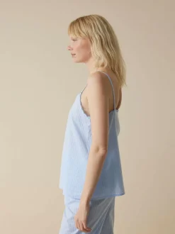 Grüne Erde Schlaftop aus Bio-Baumwolle, 93 himmelblau, S, GOTS