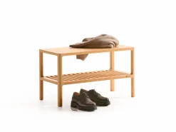 Grüne Erde Schuhregal Tenso, B 70 x T 33,4 x H 40 cm, 2 Fächer,