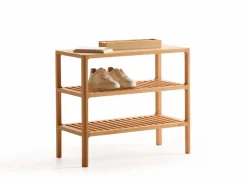 Grüne Erde Schuhregal Tenso, B 70 x T 33,4 x H 60 cm, 3 Fächer,