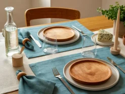 Grüne Erde Serviettenringe 4 Stk. aus Erle geölt, H 2,7 cm ø 4,5 cm