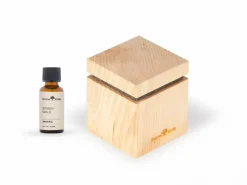 Grüne Erde Set: Zirbenduftspender mit Filz und Holzgewinde + Zirbenwald Aromaölmischung