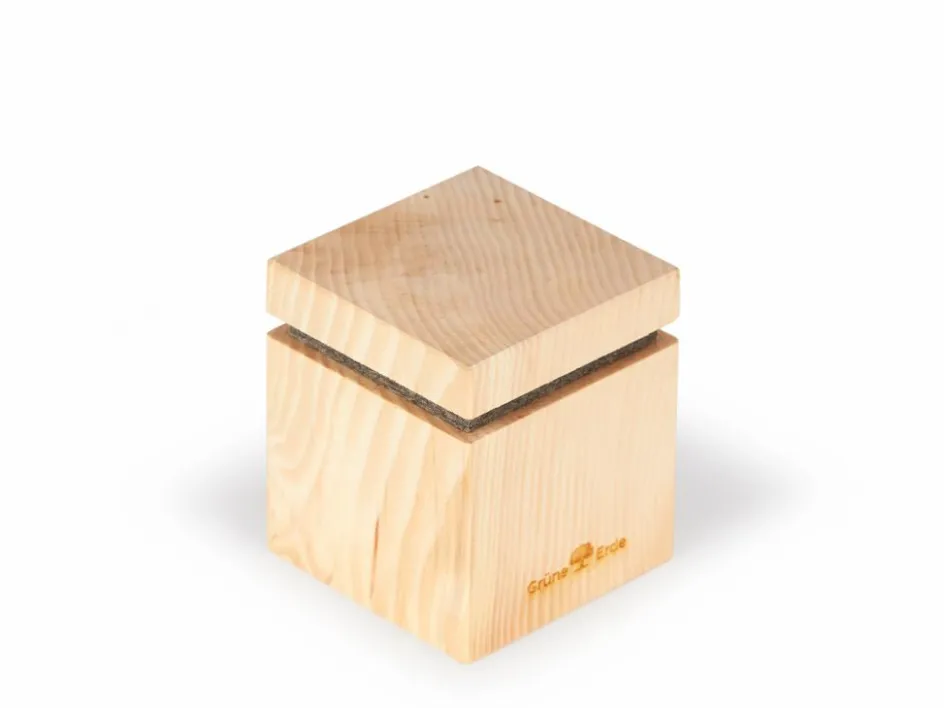 Grüne Erde Set: Zirbenduftspender mit Filz und Holzgewinde + Zirbenwald Aromaölmischung