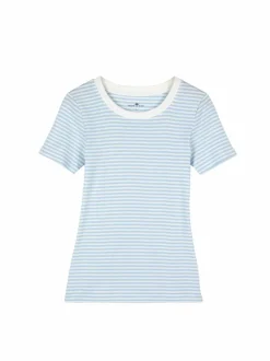 Grüne Erde Shirt aus Bio-Baumwolle, 52 himmelblau/weiss, 38, GOTS