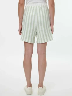 Grüne Erde Short aus Bio Baumwolle, 51 pastellgrün/weiss ringel, S, GOTS