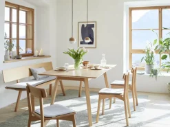 Grüne Erde Sitzauflage für Holzbank Mirato, Länge 140 cm, 100% SSW - Filz Haselnuss