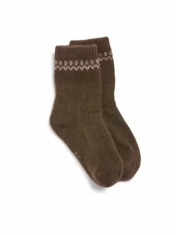 Grüne Erde Socken aus Yakhaar, 67 espresso, 35/38