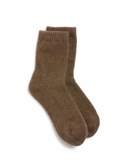 Grüne Erde Socken aus Yakhaar, 65 mittelbraun, 35/38