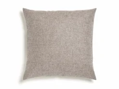 Grüne Erde Sofakissen-Überzug, , Wollstoff Tano Natur (79), mit verdeckter Knopfleiste