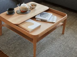 Grüne Erde Sofatisch Alwy Platte, 60 x 44 cm,