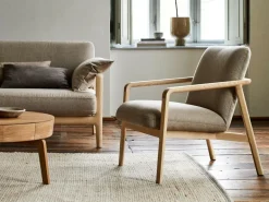 Grüne Erde Sofatisch Mitsu, Ø 80 cm, mit einer Schublade,