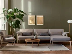 Grüne Erde Sofatisch Mitsu, Ø 80 cm, mit einer Schublade,