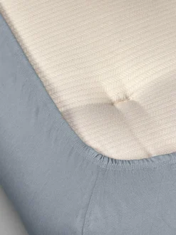 Grüne Erde Spannleintuch ALIZA, , 90/100 x 200/220 x 22/28 cm, 97 % Baumwolle/3 % Elasthan, Jersey, GOTS, VEGAN