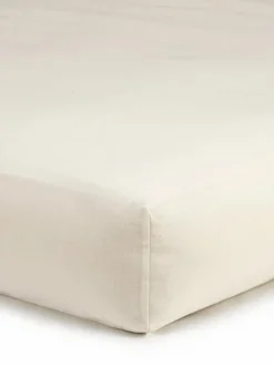 Grüne Erde Spannleintuch VALENTIN, weiß, 90 x 200 x 19 cm, 50 % Baumwolle/50 % Leinen, Halbleinen, GOTS