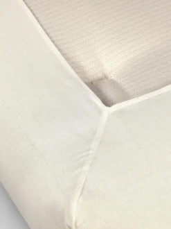 Grüne Erde Spannleintuch VALENTIN, weiß, 90 x 200 x 19 cm, 50 % Baumwolle/50 % Leinen, Halbleinen, GOTS