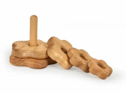 Kinder Grüne Erde Stapelturm Blume aus Eschenholz, 10 x 11 cm