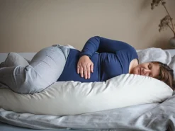 Grüne Erde Still- und Seitenschläferkissen, natur, 35 x 180 cm, Bezug: 100 % Baumwolle, Füllung: 100 % Schurwolle (Schaf), GOTS