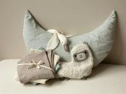 Kinder Grüne Erde Stillkissen Mond, natur, 40 x 60 cm, Bezug: 100 % Baumwolle, Füllung: 100 % Naturlatex, GOTS