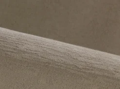 Grüne Erde Stoffhousse für Bettrahmen Jukai Pur, B = 140 cm, Baumwollstoff Ondula Taupe (140)