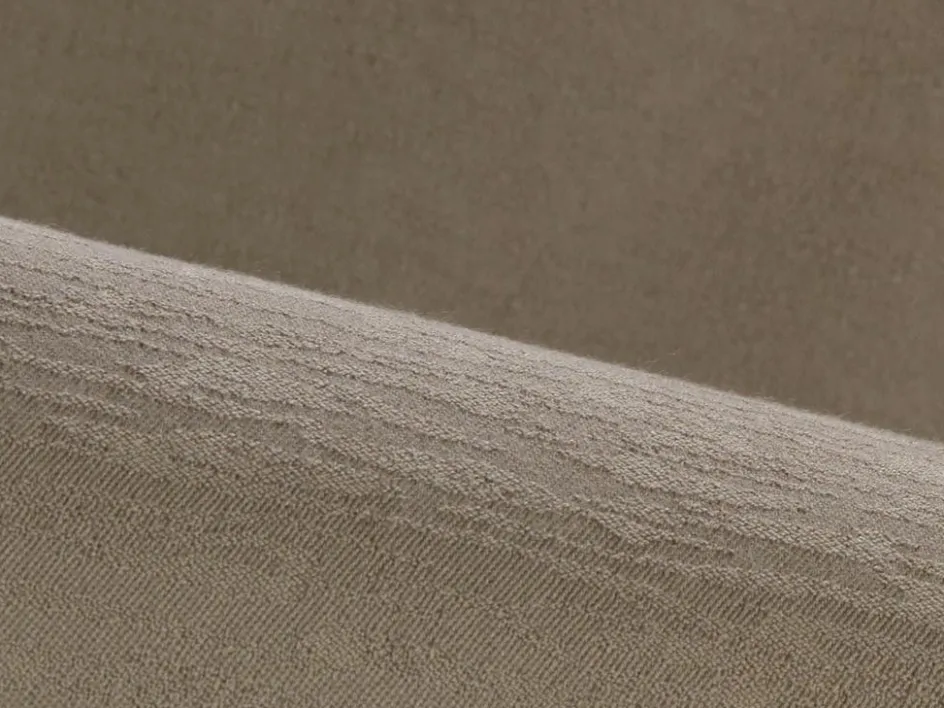 Grüne Erde Stoffhousse für Bettrahmen Jukai Pur, B = 140 cm, Baumwollstoff Ondula Taupe (140)