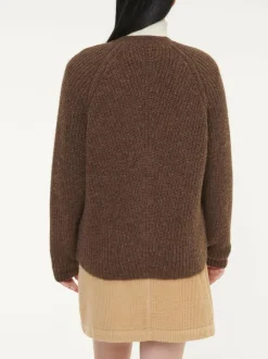 Grüne Erde Strickjacke aus Alpakawolle, , S