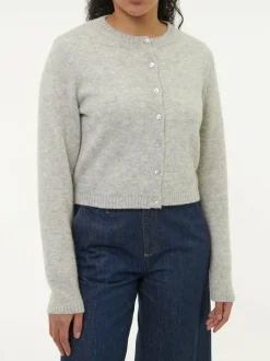 Grüne Erde Strickjacke aus Alpakawolle, , XL