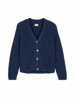 Grüne Erde Strickjacke aus Alpakawolle, , S