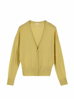 Grüne Erde Strickjacke aus Bio-Wolle, , S, GOTS