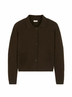 Grüne Erde Strickjacke aus Yakwolle, , S