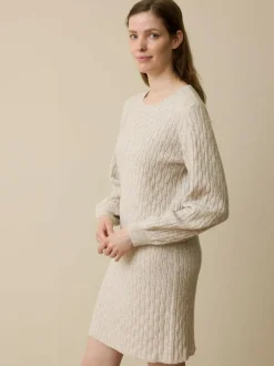 Grüne Erde Strickkleid aus Bio-Baumwolle und Wolle, , XL, GOTS