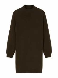 Grüne Erde Strickkleid aus Yakwolle, 67 espresso, S