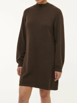 Grüne Erde Strickkleid aus Yakwolle, 67 espresso, S
