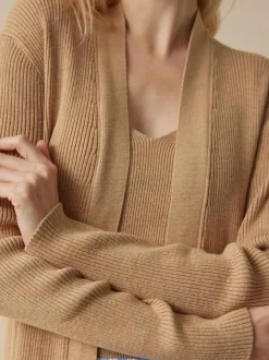 Grüne Erde Strickmantel aus Bio-Baumwolle, , XS, GOTS