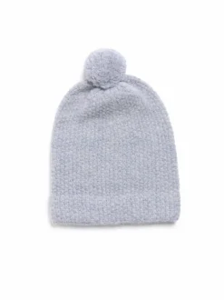 Grüne Erde Strickmütze aus Alpakawolle, 32 lichtblau melange, one size