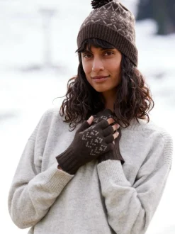 Grüne Erde Strickmütze aus Yakwolle, 67 espresso, one size