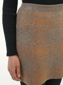 Grüne Erde Strickrock aus Yakwolle und Kamelhaar, 70 yak jacquard/karo, S