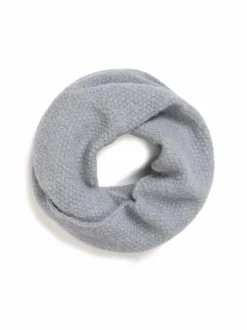 Grüne Erde Strickschal aus Alpakawolle, 32 lichtblau melange, one size