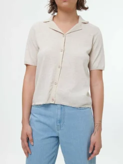 Grüne Erde Strickshirt aus Bio-Baumwolle, 14 natur melange, S, GOTS