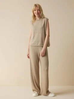 Grüne Erde Stricktop aus Bio-Leinen und Wolle, 52 leinen melange, L, GOTS