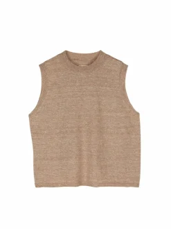 Grüne Erde Stricktop aus Bio-Leinen und Wolle, 52 leinen melange, L, GOTS