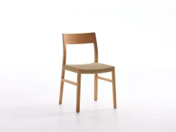 Grüne Erde Stuhl Karim, mit handgeflochtener Sitzfläche,