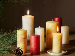 Grüne Erde Stumpenkerze aus Bienenwachs, , Höhe 10 cm, ø 5 cm, 1 Stk.