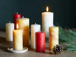 Grüne Erde Stumpenkerze aus Bienenwachs, , Höhe 10 cm, ø 5 cm, 1 Stk.